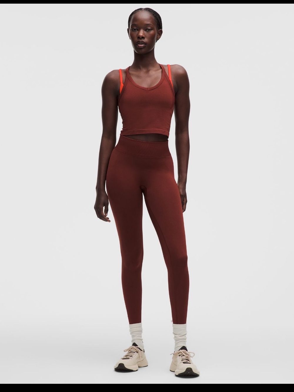 #929 NWT lululemon Get Low High Rise Training Tight 25 Cranberry Charm Sz 8